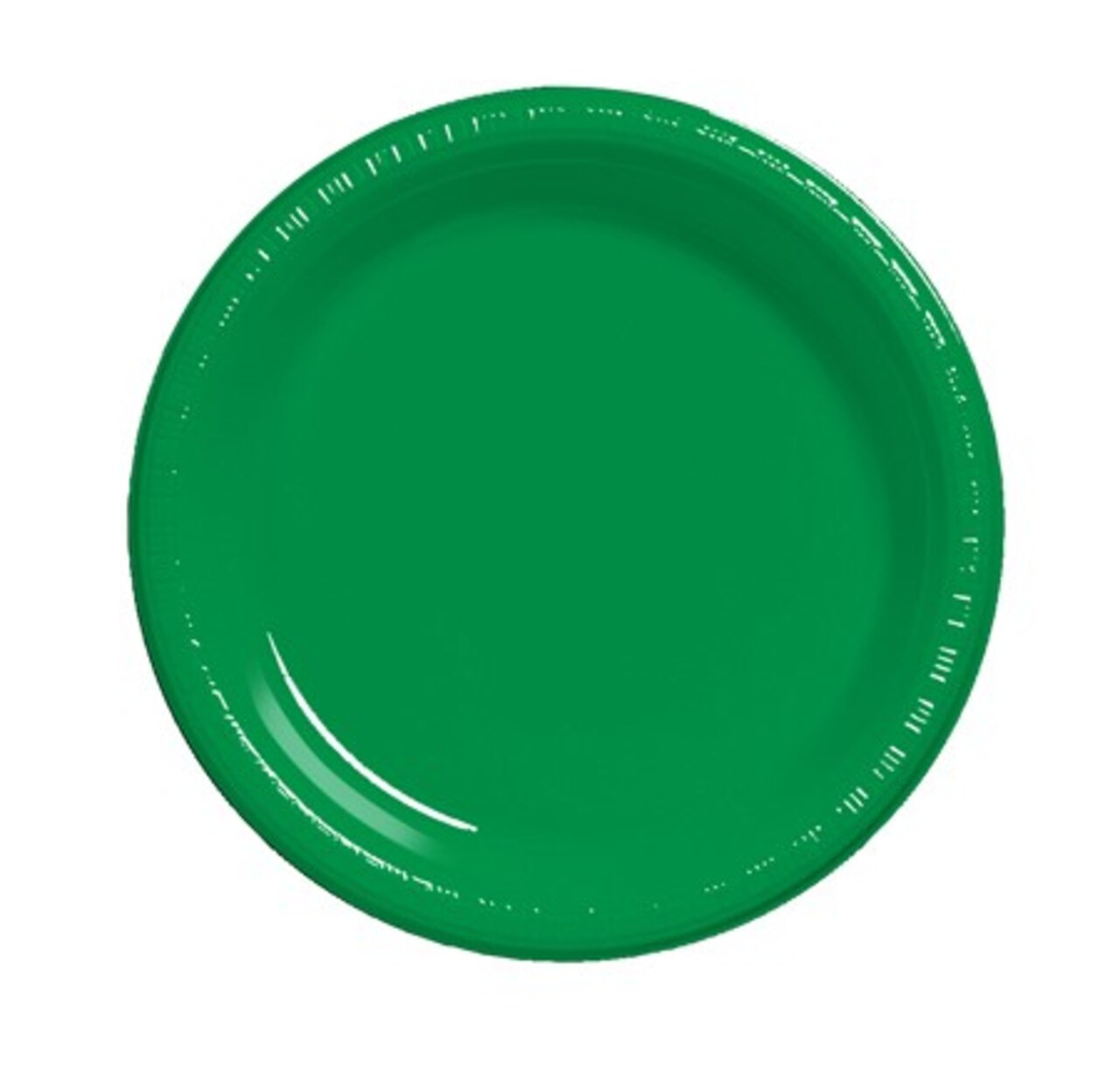 Party Central Disposable Solid Round Party Dinner Plates - 10" - Emerald Green - Club Pack of 240